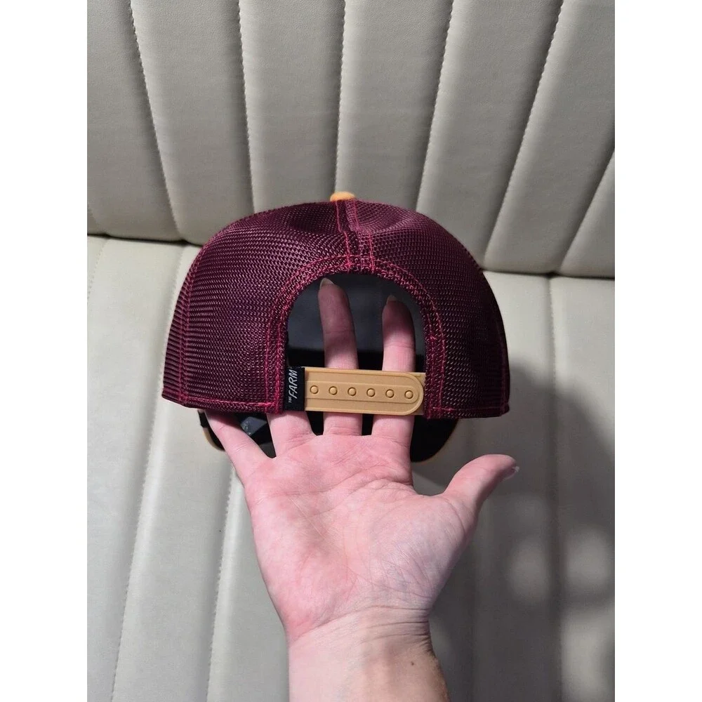Raging Bull Patch Mesh Trucker Hat - Burgundy The Farm Goorin Bros